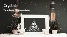  Presentation with lamps - Audience pleasing presentation design consisting of tesla - christmas decoration with old lamps backdrop and a dark gray colored foreground