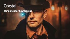  Presentation with steampunk - Amazing slides having tesla - steampunk man with gun backdrop and a wine colored foreground