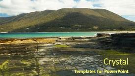  Presentation with pavement - PPT theme having tessellated-pavement-in-tasmania background and a tawny brown colored foreground