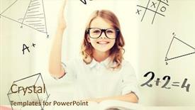  Presentation with school - Beautiful presentation theme featuring disabled man recovering from injury at home backdrop and a light gray colored foreground.