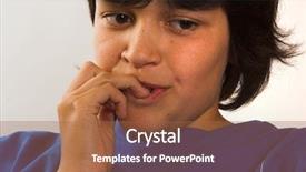  Presentation with anxiety - PPT layouts with test anxiety - boy biting his finger nails background and a  colored foreground