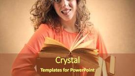  Presentation with islam books - Colorful PPT theme enhanced with test anxiety - girl carrying books backdrop and a  colored foreground