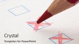 Presentation with crayons - Cool new presentation with test check box and red backdrop and a white colored foreground