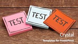  Presentation with black ink - Slide deck featuring test concept - handwriting in black background and a tawny brown colored foreground