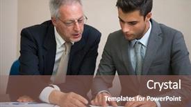  Presentation with work - Slides with test data management - business people at work background and a violet colored foreground