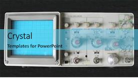  Presentation with test - PPT layouts with test grid - oscilloscope background and a light blue colored foreground