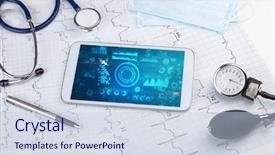  Presentation with medical technology - Colorful PPT theme enhanced with test logiciel - report and cell composition concept backdrop and a lemonade colored foreground