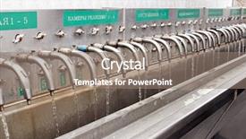  Presentation with water pipes - Amazing slides having test metal pipes for chemical backdrop and a gray colored foreground