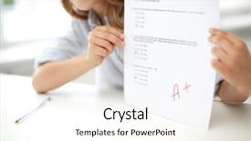  Presentation with school testing - PPT layouts enhanced with test paper at school background and a cream colored foreground