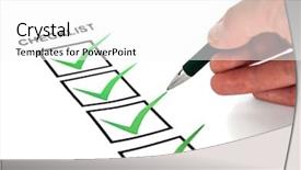  Presentation with blank - Cool new theme with low-angle checklist backdrop and a white colored foreground