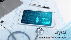 Presentation with medical ventilators - Theme featuring test review - live medical screening with medical background and a light blue colored foreground