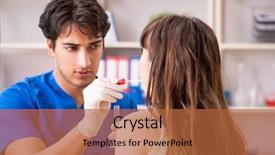  Presentation with sample - Audience pleasing presentation theme consisting of forensic medicine - doctor getting saliva test sample backdrop and a red colored foreground