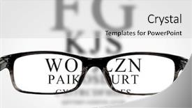  Presentation with eye sight - PPT theme enhanced with sight test seen through eye background and a light gray colored foreground