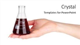  Presentation with test - Beautiful slides featuring test tube in hand isolated backdrop and a white colored foreground