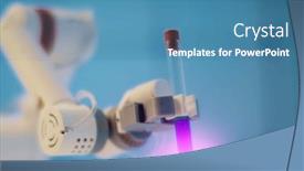  Presentation with radioactive - Slide set enhanced with test-tube-with-a-radioactive background and a teal colored foreground