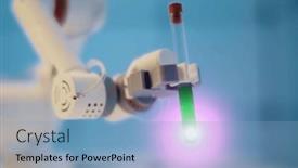  Presentation with radioactive - Theme enhanced with test-tube-with-a-radioactive background and a  colored foreground