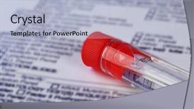  Presentation with medical pharmacy - Slides enhanced with test tube with medical history background and a light blue colored foreground