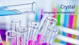  Presentation with test tubes - Slides enhanced with test tubes filled with colored background and a sky blue colored foreground