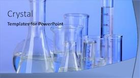  Presentation with tubes - Presentation design having test-tubes-on-blue-background background and a light blue colored foreground