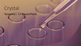  Presentation with tubes - Presentation theme enhanced with test-tubes-on-color-background background and a coral colored foreground