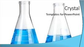  Presentation with oktoberfest bavarian white and blue - Slide deck featuring test-tubes with blue liquid background and a white colored foreground