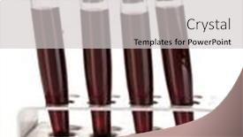  Presentation with test tubes - Slide deck consisting of test-tubes-with-brown-liquid background and a light gray colored foreground