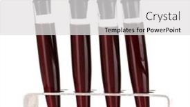  Presentation with tubes - Slide deck with test-tubes-with-brown-liquid background and a light gray colored foreground