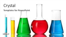  Presentation with test tubes - Audience pleasing slides consisting of test tubes with colorful liquids backdrop and a white colored foreground