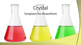  Presentation with liquid drug - Presentation consisting of test tubes with colorful liquids background and a white colored foreground