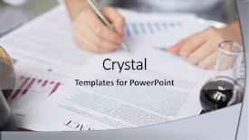  Presentation with contract - Colorful PPT layouts enhanced with test-tubes with liquid oil backdrop and a sky blue colored foreground