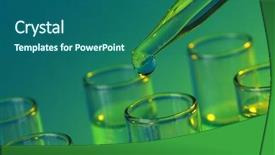  Presentation with tubes - Beautiful slides featuring test-tubes with liquid backdrop and a ocean colored foreground