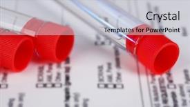  Presentation with test tubes - Cool new presentation design with test tubes with medical history backdrop and a light gray colored foreground