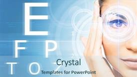  Presentation with laser - Beautiful presentation design featuring test vision table over navy backdrop and a light blue colored foreground