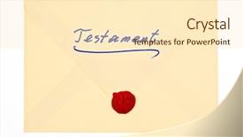  Presentation with inheritance - Colorful PPT theme enhanced with testament of a deceased person backdrop and a cream colored foreground