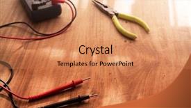  Presentation with electric circuit - Audience pleasing theme consisting of tester and a needle nose backdrop and a coral colored foreground