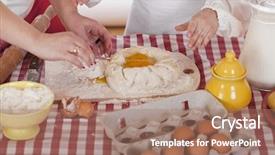  Presentation with caring hands - Slide deck enhanced with testicles - caring hands mother helping her background and a coral colored foreground