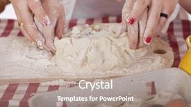  Presentation with caring hands - Amazing PPT theme having testicles - caring hands mother helping her backdrop and a coral colored foreground