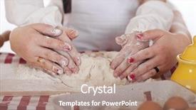  Presentation with caring hands - PPT theme with testicles - caring hands mother helping her background and a coral colored foreground