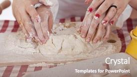  Presentation with caring hands - Colorful slide set enhanced with testicles - caring hands mother helping her backdrop and a coral colored foreground