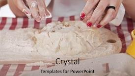  Presentation with caring hands - Slide set featuring testicles - caring hands mother helping her background and a mint green colored foreground