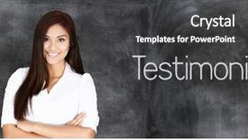  Presentation with company - Beautiful presentation theme featuring testimony - moving company helping people move backdrop and a dark gray colored foreground