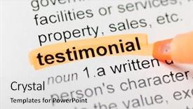  Presentation with marker - Amazing PPT layouts having testimony - orange marker on testimonial word backdrop and a light gray colored foreground