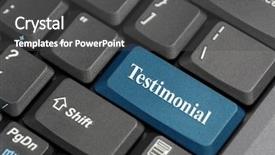  Presentation with keyboard - Audience pleasing slide deck consisting of testimony - testimonial on keyboard backdrop and a dark gray colored foreground