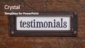 Presentation with cabinet - Cool new slide set with testimony - testimonials - a label backdrop and a tawny brown colored foreground