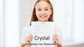  Presentation with meditation children education school - Slide set consisting of child testing - education and school concept background and a lemonade colored foreground