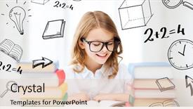  Presentation with education middle school arabic kids - Cool new PPT theme with child testing - education and school concept backdrop and a lemonade colored foreground