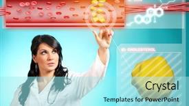  Presentation with testing blood - Amazing presentation theme having testing blood and finding cholesterol backdrop and a arctic colored foreground