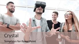  Presentation with testing - Slide deck consisting of testing new technologies attractive young background and a coral colored foreground