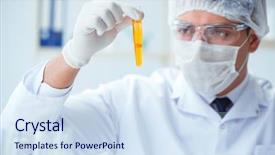  Presentation with urine - Presentation theme enhanced with testing patients urine for medical background and a  colored foreground