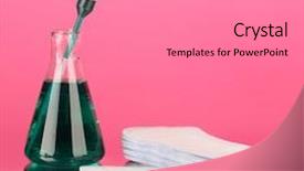  Presentation with testing - Slide set enhanced with testing sanitary pads for absorbency background and a  colored foreground